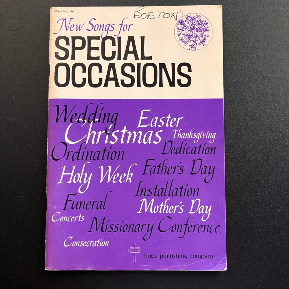 Church Sheet Music Special Occasions Holidays Vintage 1966 60's Songbook Book